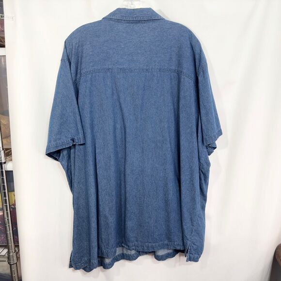 Bobbie Brooks Plus Size 26W 28W Denim Top Patriotic USA Flag 4th of July 627 - Picture 2 of 10